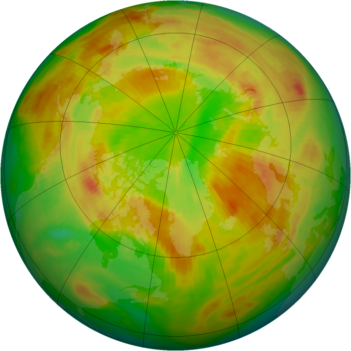 Arctic ozone map for 19 May 1988